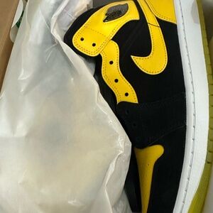 yellow and black sneakers